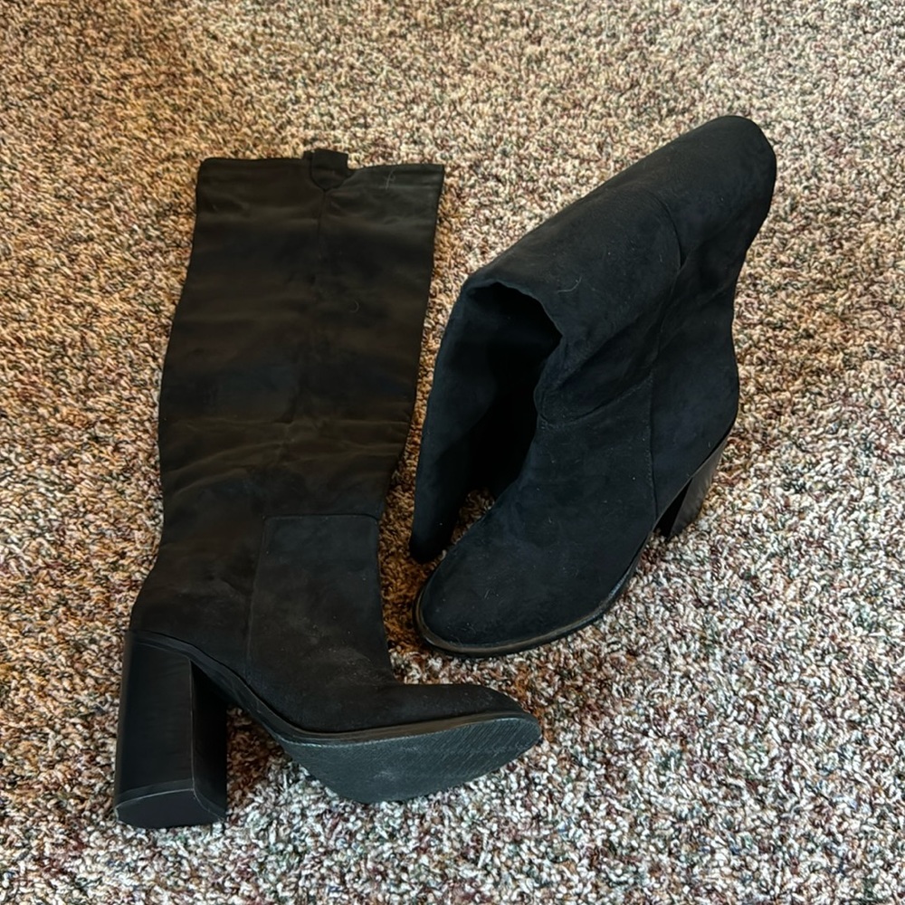 Black Knee High Boots